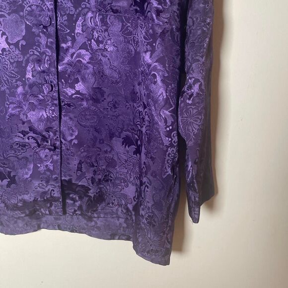 Victoria Secret Women's Pajamas top purple satin size S - Picture 6 of 8